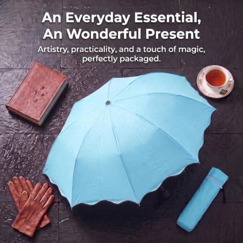 Sun Umbrella UPF 50+ UV Protection Umbrella SPF 50 Compact (Sky blue) — view 5