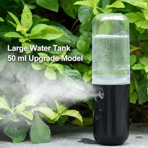 Stylebest Face Nano Mist Sprayer Portable Moisturizing Hydrator for Daily Hydration Compact Travel Size 50ml ABS (Black) — view 4