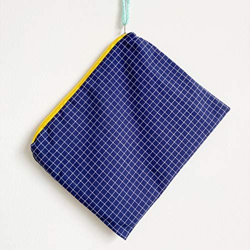 FIYUK Makeup Bag Portable Pouch Purse Bag Travel Cosmetic Storage Organizer Lightweight for Women (Blue) — view 4