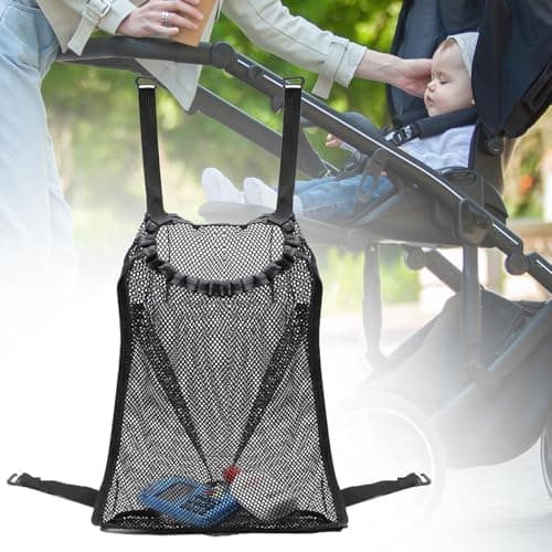 Mesh Stroller Storage Bag Large Capacity Adjustable Straps Suspended Design — view 3