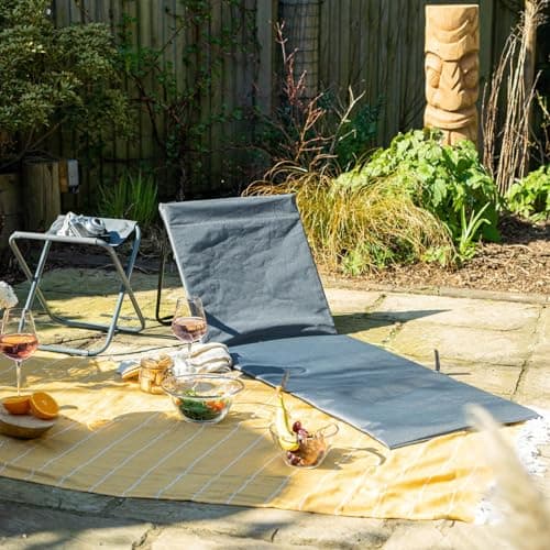 Harbour Housewares Folding Stool - Grey - Pack of 1 - Canvas Camping Stool Adults Small Portable Lightweight Outdoor Foldable Garden Seat for Fishing, Travelling, Picnics — view 6