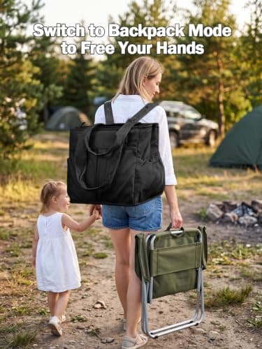 2 in 1 Insulated Dry-wet Separation Cooler Backpack Shoulder Bag 12-Hour Cold Retention, Large Leakproof Soft Cooler Bag, Waterproof Travel Cooler for Beach, Picnic, Camping for Women Black — view 4
