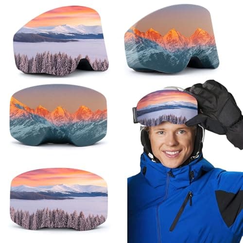 BSITSSS 2 Pcs Ski Goggle Protector Cover, Protective Goggle Cover Portable, Ski Goggle Cover Sleeve Anti-Scratch, Fashion Ski Goggles Protective Cover, Ideal for Travel and Après-ski