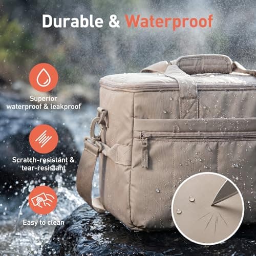 TOURIT Puffer Cooler Bag 48 Cans/32L 12h Insulated 100% Leakproof for Beach — view 4