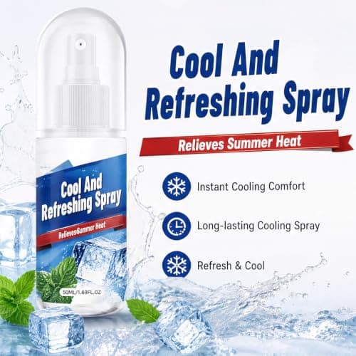 Instant Cooling Mist Spray – Peppermint & Mint Portable Travel Size Hydrating Cooler, Quick-Dry Non-Sticky Micro-Mist, Long-Lasting Cooling Sensation Spray, Instant Refresh Summer Essentials (2PCS) — view 5