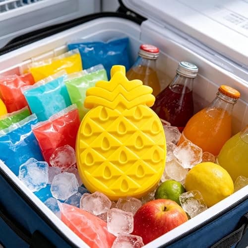 Cooler Ice Packs,Reusable Fruit Shape | Air Conditioning Fan Freezer Blocks - for Men Angler Fisherman Traveler Office Home Apartment Camping School Beach Road Trip Poolside — view 3