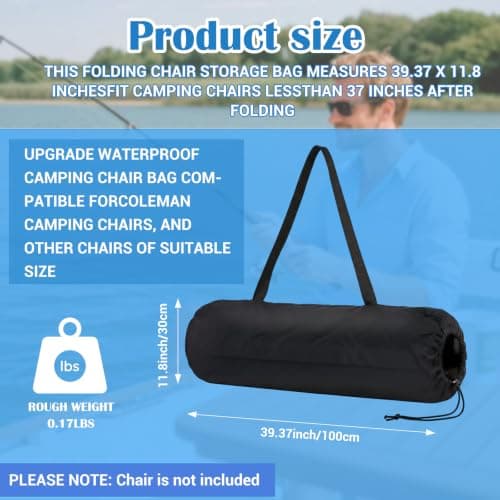 Chsoejuf 2PCS 1m Large Camp Chair Bag Replacement Portable Camping Folding — view 3