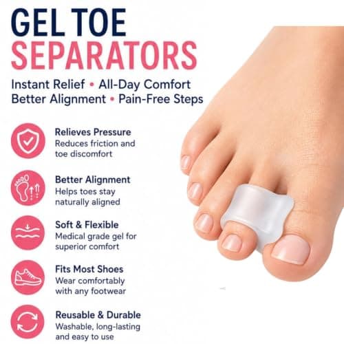 Devam DEV Silicone Gel Two Hole Toe Separator 2PCS for Men & Women — view 2