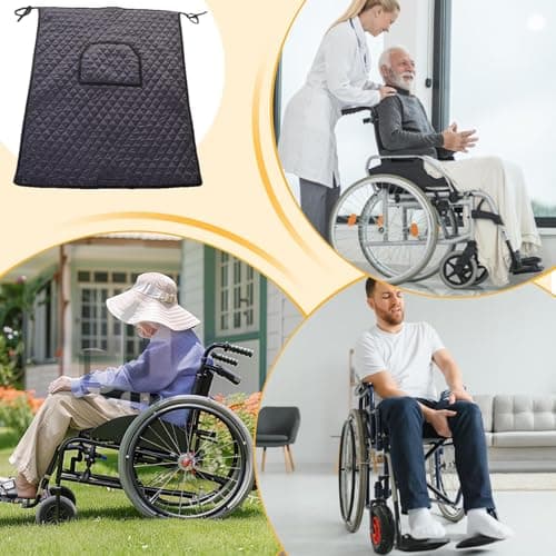 Disabled Blanket, Weatherproof Ergonomic Cover with Thermal Fleece Interior, Warm Lap Blankets with Waterproof Shell, Comfortable Mobility Accessory, Winter Blanket for Outdoor Home Nursing Travel — view 4