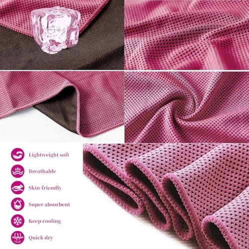 VAKKI Cooling Towel, Ice Cold Sports Sweat Towels for Instant Relief Perfect Coolings Scarf Neck,Forehead, Wristband, Bandana, Stay Cool from Over Heating During All Kinds of Sport and Exercise — view 2