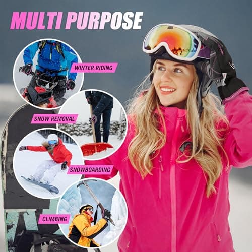 HANDLANDY Waterproof Insulated Work Gloves, Thermal Winter Ski Gloves — view 6