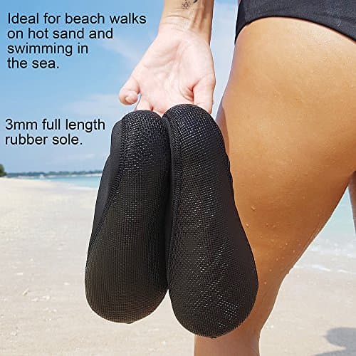 SwimCell Swimming Socks - Lightweight Water Socks With Rubber Sole - Medium — view 3