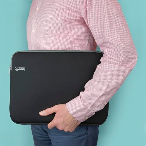 Rapesco 1693 Laptop Sleeve with Antibacterial Protection, Size 14”, Black — view 3