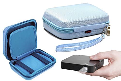 Navitech Sky Blue Protective Portable Handheld Pocket Projector Carrying Case Compatible With AAXA P3-X DLP Pico