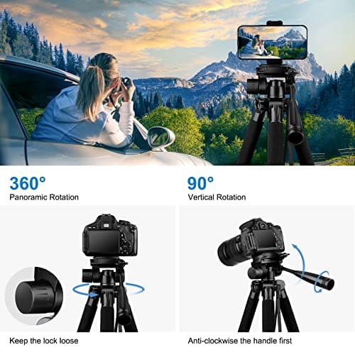 JOILCAN Compact Camera Tripod for DSLR, Camera Phone Stand for Canon/Nikon — view 4