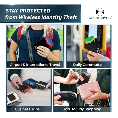 18 RFID Blocking Sleeves (14 Credit Card Holders & 4 Passport Protectors) Ultimate Premium Identity Theft Protection Sleeve Set for Men & Women. Smart Slim Design perfectly fits Wallet/Purse — view 6