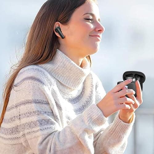 Wireless Earbuds - Noise Cancelling Earbuds, Wireless Earphones | Wireless Headphones 5.4 HiFi Stereo Earphones, Led Display Waterproof Wireless Headphones for Running, Phones — view 5