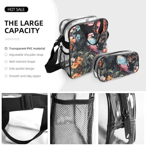 WZYCWB hummingbird of prey Patterned backpack set (lunch bag and pencil case) | Perfect for school, work, business trips, and travel. — view 5