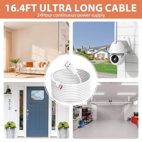 USB C Cable 5M Extra Long for Cameras Home Security Universal Compatibility — view 6
