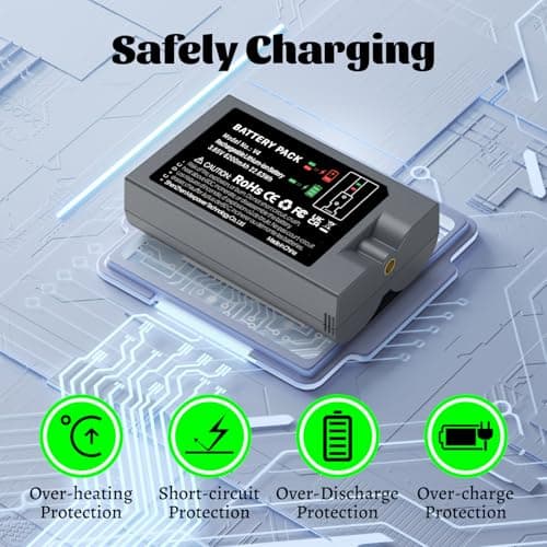 2026 New 2-Pack Quick Release Battery and Charging Station for Ring, Replacement Batteries for Video Doorbell 2/3/4/3 Plus, Stick Up Cam Battery (2nd & 3rd Gen) and Spotlight Cam (3.65V 6200mAh) — view 4