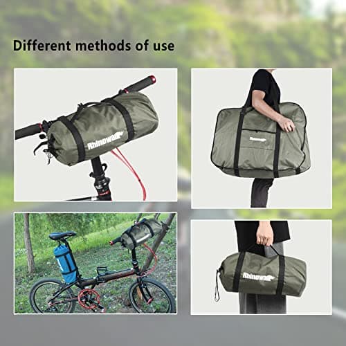 CamGo 20 Inch Folding Bike Bag - Wear-Resistant Bicycle Travel Case Outdoors Bike Transport Bag for Cars Train Air Travel (Army Green, 20 inch) — view 3