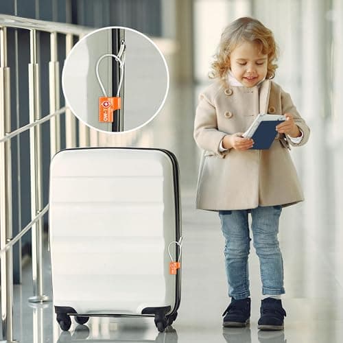 OW-Travel Suitcase Locks with Keys, TSA Approved Luggage Padlocks, Orange 2 — view 2