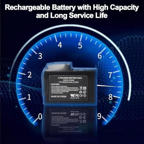 MXJFYY 2PCS 7.4V 3000mAh 22.2Wh Li-Polymer Rechargeable Battery for Heated Gloves, Heated Socks, Heated Hats, Heated Balaclavas, Heated Insoles,Thermal Underwear Bottoms, Mittens — view 4
