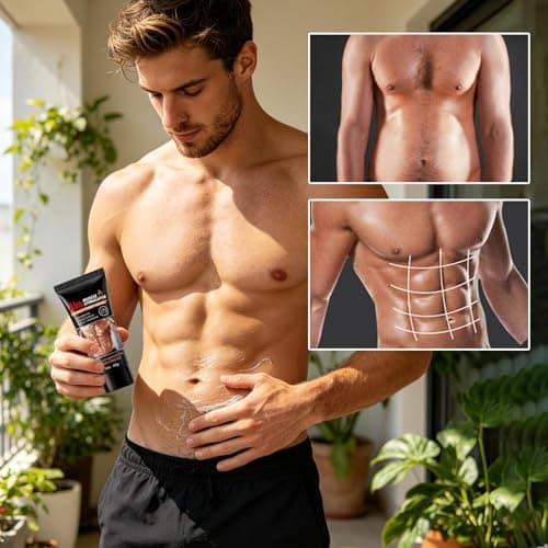 Abs Muscle Stimulator, Belly Firming Massage, Professional Abs Toning Cream 60g for Busy Professionals Workout Beginners Men Dads Husbands Boyfriends Daily Routine Home Office Travel Hardware Gear — view 3