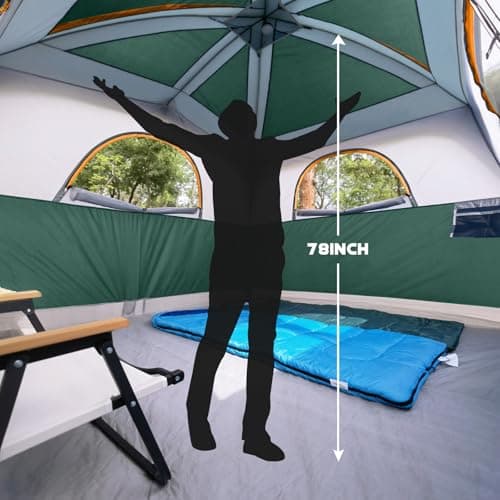 UNP 6 Man tent, Large Family Tent for Camping Stand Up — view 3