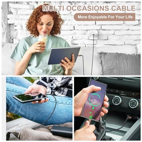 Samsung Charger Cable fast charge 8 Pack 1M+1M+2M+2M USBC to USB Cable for Samsung S23 iPhone 15 Pro Max Plus Switch PlayStation 5 Google Pixel 7 Pro Huawei etc. — view 5