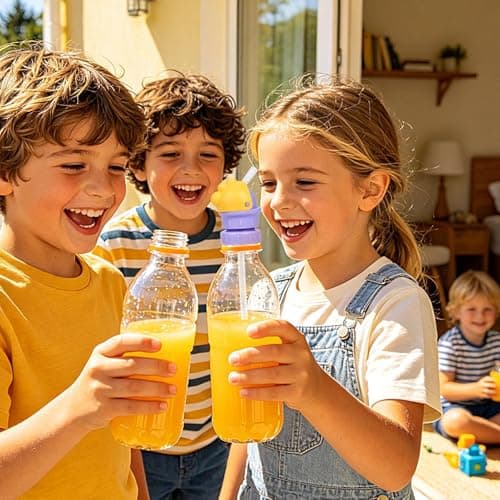 2Pcs Water Bottle Straw Caps, Water Bottle Straw Adapter with Universal Portable Leak-Proof Top, Reusable No Spill Beverage Twist Cover Lid for Travel, Camping, Outdoor and Nursery — view 3