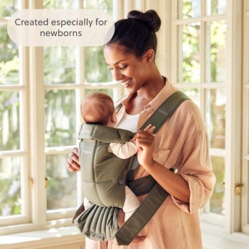 BabyBjörn Baby Carrier Mini, Woven, Dark Green — view 5