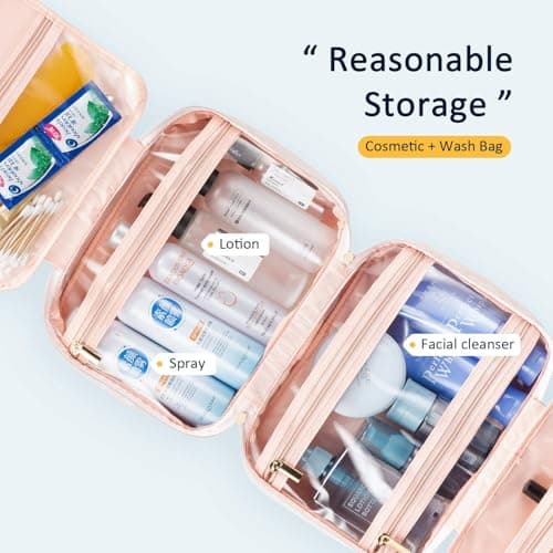LOVEVOOK Toiletry Bag Hanging for Women, Travel Wash Toiletries Makeup Bags — view 6