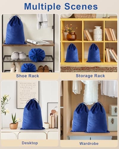 Julai Travel Shoe Bags, Velvet Drawstring Shoe Bags — view 6