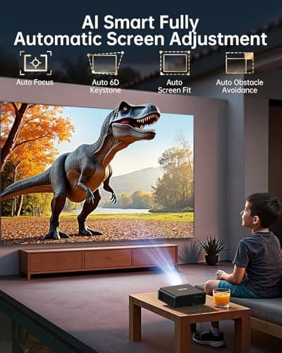 Projector 4K, 1200ANSI Home Cinema Projectors Built in APP, 20W Dolby Audio, TOPTRO FHD 1080P Portable Smart Projector with Auto Focus/Keystone, WiFi 6 Bluetooth Low noise Video Projector for Bedroom — view 5