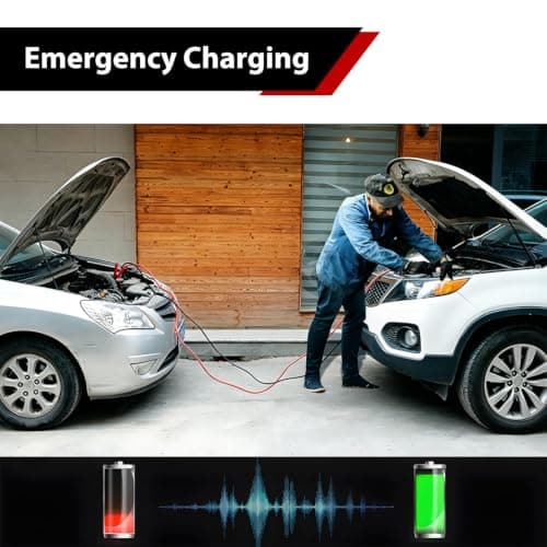BREEZENEST Heavy Duty Jump Leads Booster Cables with Gloves & Carry Bag Professional Car Battery Jumper Cables for 12V Petrol & Diesel Cars SUVs Vans and Light Trucks 5M/2000AMP — view 5