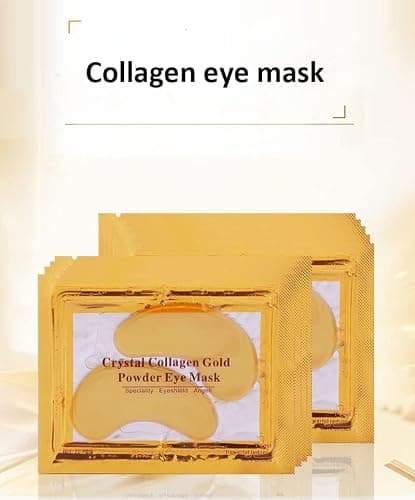 10 Pair Crystal Collagen 24k Gold Under Eye Gel Pad Face Mask Anti Aging Wrinkle Gel Under Eye Patches, Vegan Cruelty-Free Self Care — view 6