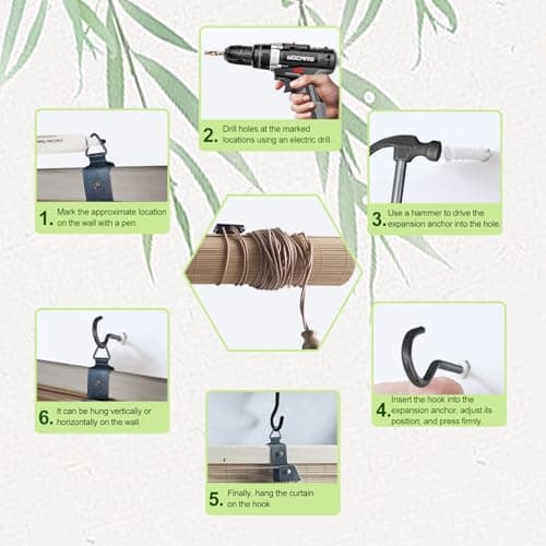 Maroon Retro Bamboo Bli - Natural Roman Roller es for Doors & Patios UV-Resint Outdoor Bamboo es 165x350cm Lift Funct — view 6