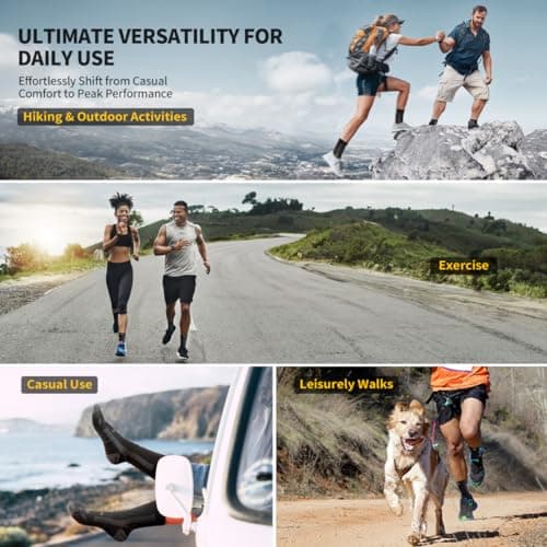 CAMBIVO Merino Wool Hiking Socks, Anti Blister Fit Walking Socks, 3 Pairs — view 2