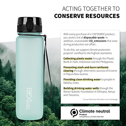 720°DGREE Water Bottle 1.5l “uberBottle“ softTouch +Sieve - BPA-Free, Leakproof, Reusable Drinking Bottle - XL Sports Bottle for all Day Hydration, Gym, Fitness, Office, University, Hiking, Travel — view 5
