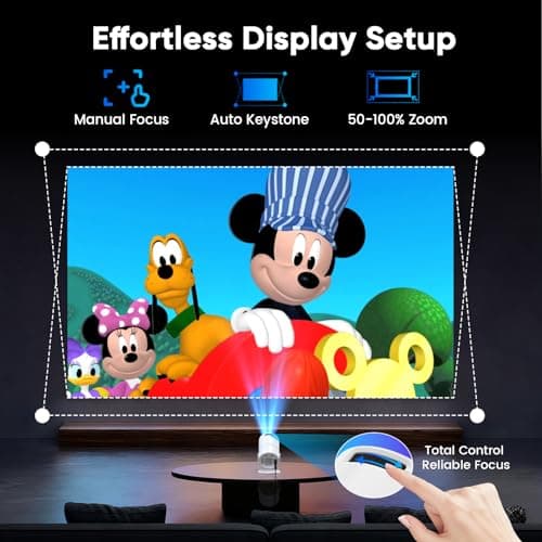 Tecaki Android 14 Mini Projector with Bluetooth 5.2 & WiFi 6 — view 5