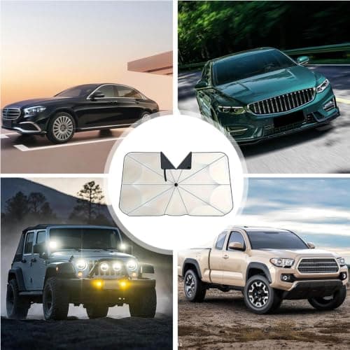 Car Windshield Sunshade, Foldable Windshield Sun Shade Umbrella — view 4