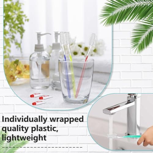 250 Pack Disposable Toothbrush and Toothpaste Sets, Individually Wrapped — view 4