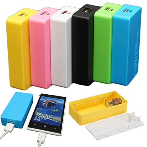 EsportsMJJ 5600mAh 2X 18650 USB Power Bank Battery Charger Case DIY Box For iPhone Sumsang -Pink