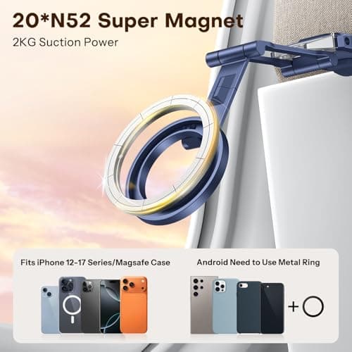 OMOTON TP02 360° Rotating for MagSafe Tripod, for Vlog, Travel, Navy Blue — view 2