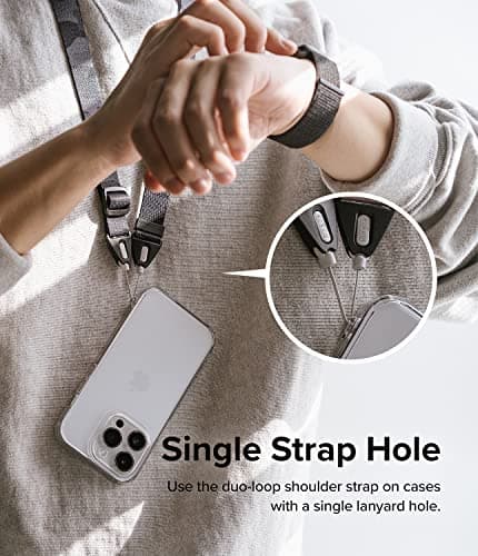 Ringke Phone, Camera Crossbody Strap, Shoulder Strap (Camo Black) — view 6