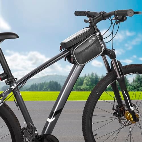 ROTTO Bike Frame Bag with 2 Side Storage Pockets Bicycle Top Tube Phone Bag with Sensitive Touch Screen — view 6
