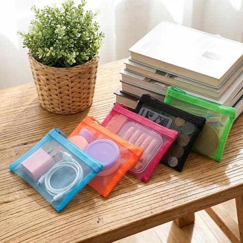 5 Pack Small Zip Pouch,5 x 4 Small Travel Toiletry Bag Portable Mini Mesh — view 4