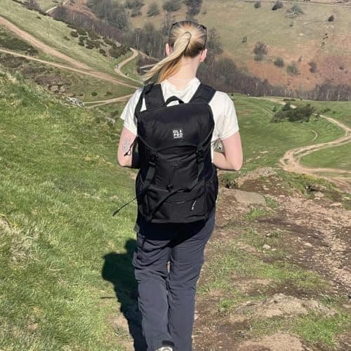 OLPRO 40 L Rucksack Backpack – Showerproof Outdoor & Travel Daypack with Padded Laptop Sleeve, Organiser Pockets & Comfortable Straps – Commuter/Hiking/School – Black — view 3