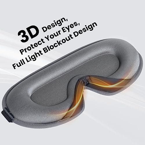 SUSNUAN Sleep Eye Mask, 3D Contoured Sleep Mask Light Blocking Sleep Mask for Women and Men, Soft and Comfortable Night Eye Blinder, Suitable for Travel, Lunch Breaks, Sleeping, Meditation (Grey) — view 2